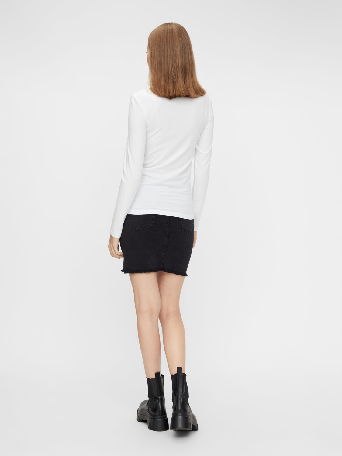 PCSIRENE Langærmet Bluse - Bright White